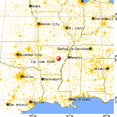 Des Arc, AR (72040) map from a distance
