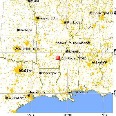 De Witt, AR (72042) map from a distance