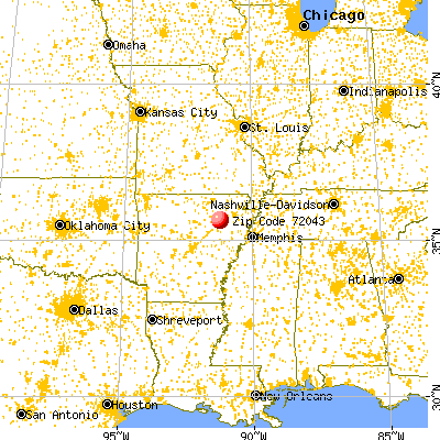 Diaz, AR (72043) map from a distance