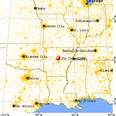 Greenbrier, AR (72058) map from a distance