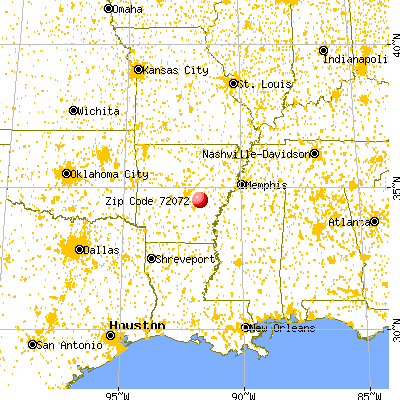 Humnoke, AR (72072) map from a distance