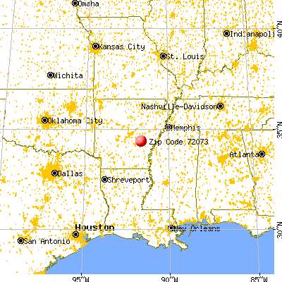 Humphrey, AR (72073) map from a distance