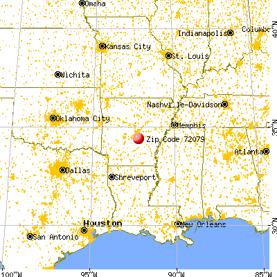 Redfield, AR (72079) map from a distance