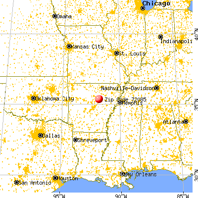 Letona, AR (72085) map from a distance