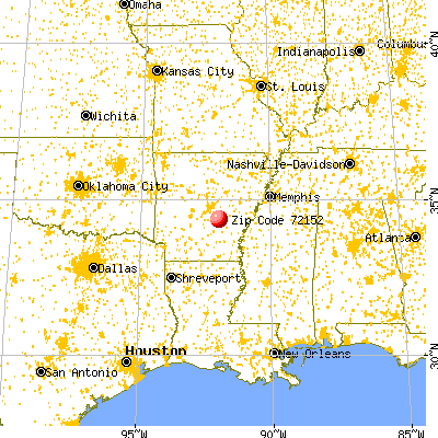 Sherrill, AR (72152) map from a distance