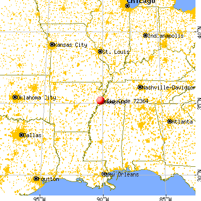 Marion, AR (72364) map from a distance