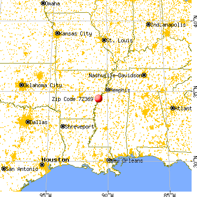 , AR (72369) map from a distance