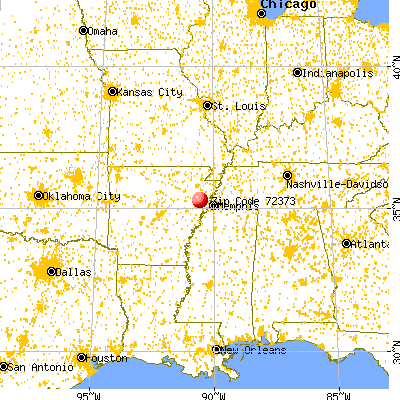 Parkin, AR (72373) map from a distance