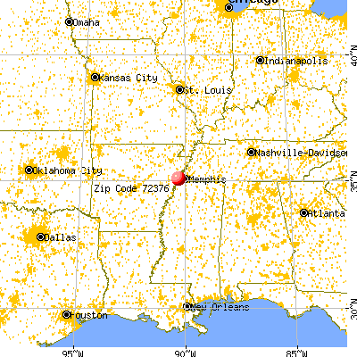 Edmondson, AR (72376) map from a distance