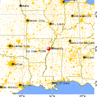 Widener, AR (72394) map from a distance