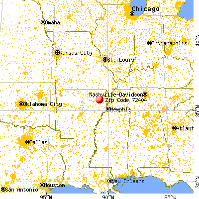 Jonesboro, AR (72404) map from a distance