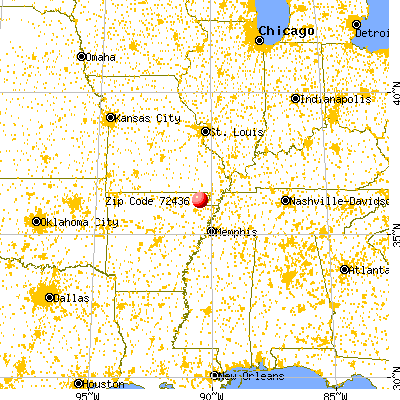 Lafe, AR (72436) map from a distance