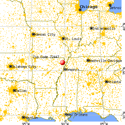 Monette, AR (72447) map from a distance