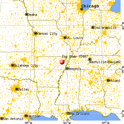 Jonesboro, AR (72467) map from a distance