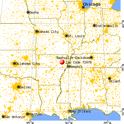 Weiner, AR (72479) map from a distance