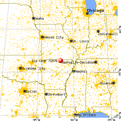 Salem, AR (72576) map from a distance