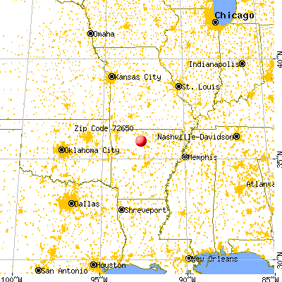 Marshall, AR (72650) map from a distance
