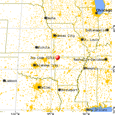 Avoca, AR (72711) map from a distance