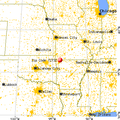 Gateway, AR (72732) map from a distance