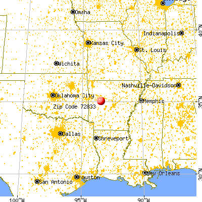 Danville, AR (72833) map from a distance