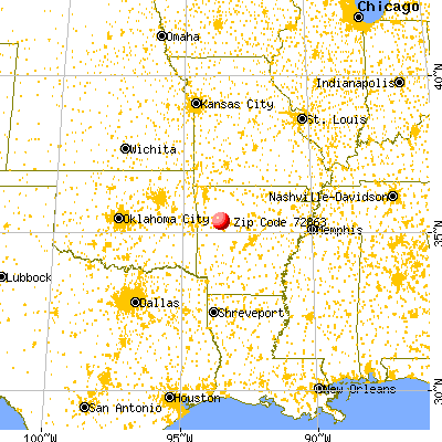 Scranton, AR (72863) map from a distance