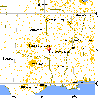 Waldron, AR (72958) map from a distance