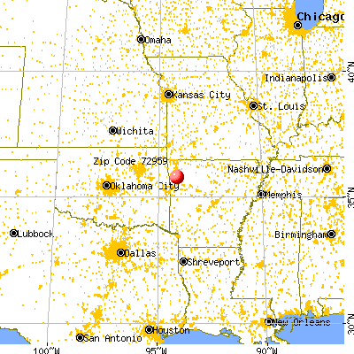 Winslow, AR (72959) map from a distance