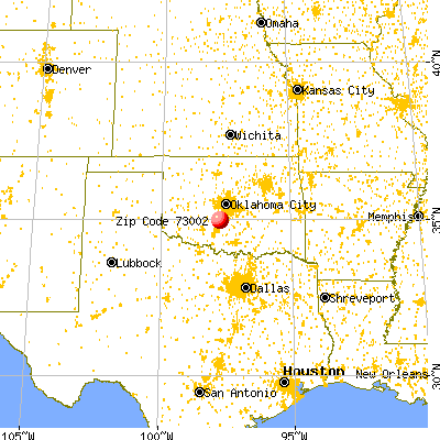 Alex, OK (73002) map from a distance