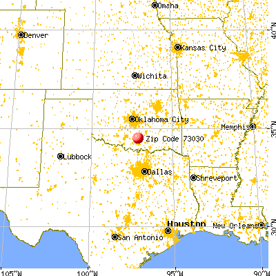 Davis, OK (73030) map from a distance