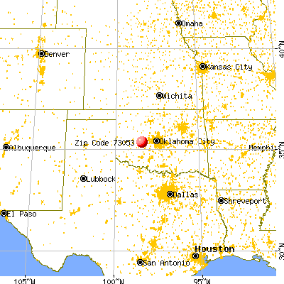 Lookeba, OK (73053) map from a distance