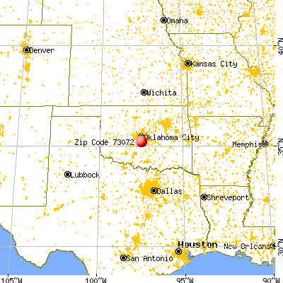 Norman, OK (73072) map from a distance