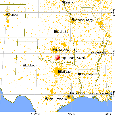 Sulphur, OK (73086) map from a distance