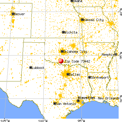 Loco, OK (73442) map from a distance