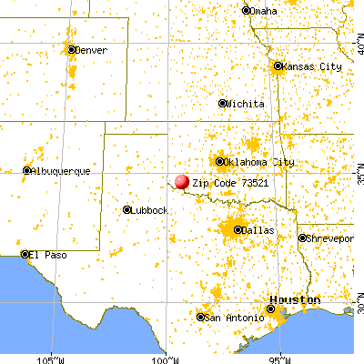 Altus, OK (73521) map from a distance