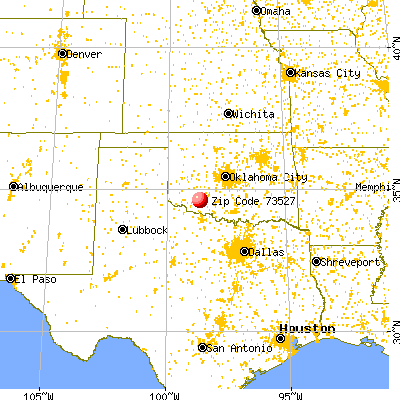 Cache, OK (73527) map from a distance