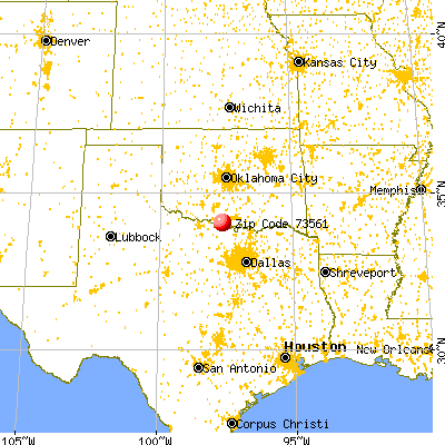 , OK (73561) map from a distance