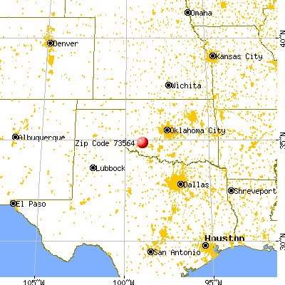 Roosevelt, OK (73564) map from a distance