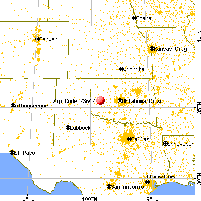 Foss, OK (73647) map from a distance