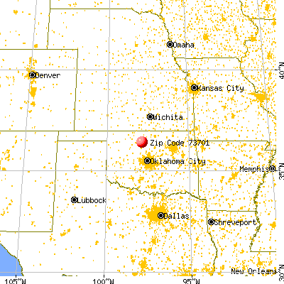 Enid, OK (73701) map from a distance