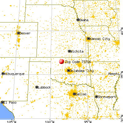 Aline, OK (73716) map from a distance