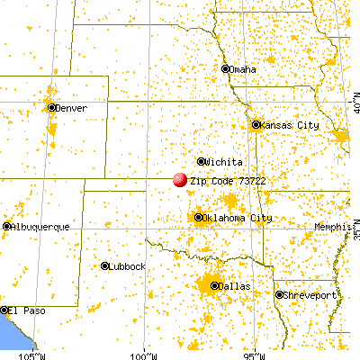 Burlington, OK (73722) map from a distance