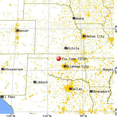 Cleo Springs, OK (73729) map from a distance