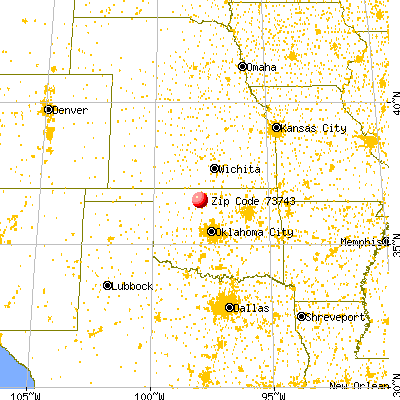 Hillsdale, OK (73743) map from a distance