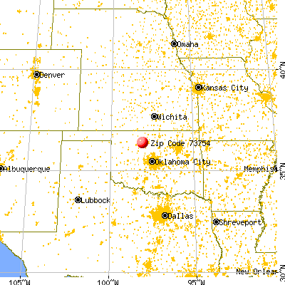 Lahoma, OK (73754) map from a distance