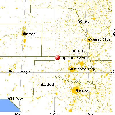 Buffalo, OK (73834) map from a distance