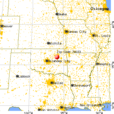 Glenpool, OK (74033) map from a distance