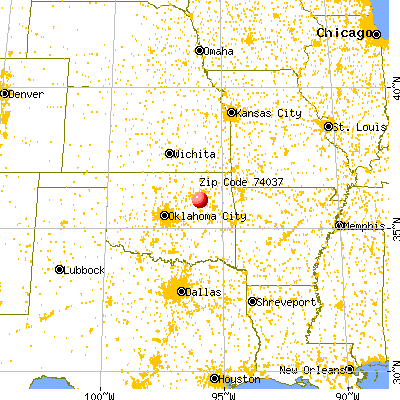 Jenks, OK (74037) map from a distance