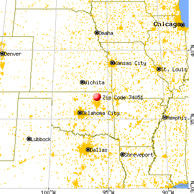 Ochelata, OK (74051) map from a distance