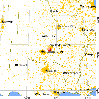 Slick, OK (74071) map from a distance