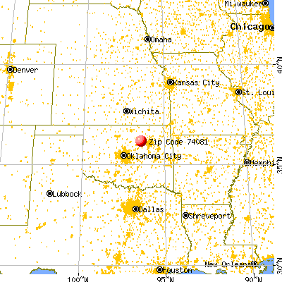 Westport, OK (74081) map from a distance